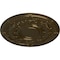 Ekena Millwork Dauphine Ceiling Medallion (Fits Canopies up to 13 1/4"), Hand-Painted Brass, 33 7/8"OD x 1 3/8"P CM33DABRS - alternate 4